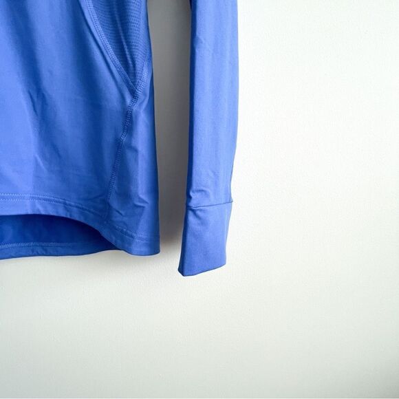 Adidas 1/2 Zip Climalite Blue Activewear Top Long Sleeved Thumb Holes Women's M - Picture 4 of 10